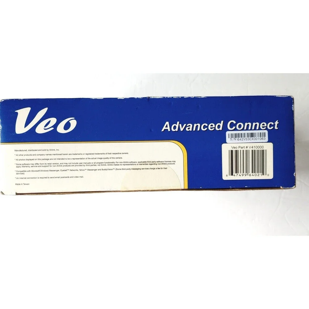 Veo Web Camera Advanced Connect Tested/Works Used (WinXP, 2000, Win98)